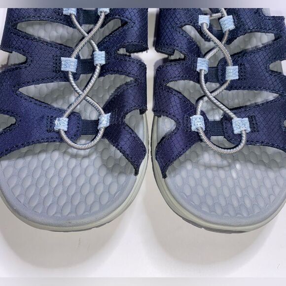 Skechers Luxe Women’s Navy Foam Sandals 11 Length - Picture 7 of 14
